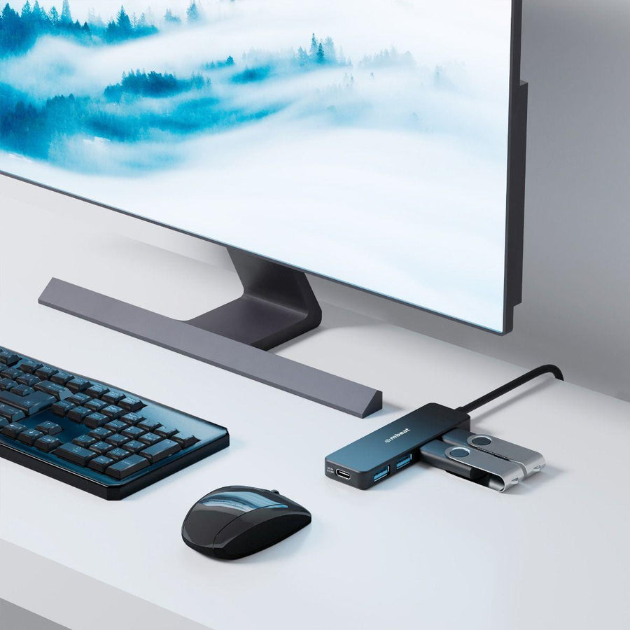 MB-U3H-5K - mbeat 4-Port USB 3.0 Hub mit USB-C DC-Anschluss