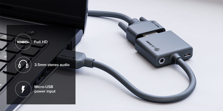EL2HDVGA-ADP - ALOGIC ELEMENTS HDMI TO VGA ADAPTER - MA