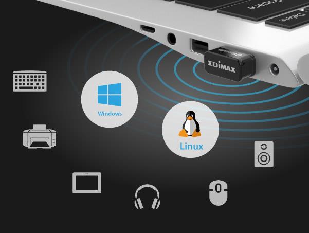 EDIMAX BT-8500 - Bluetooth 5.0 Nano USB-A Ultra-Small Adapter