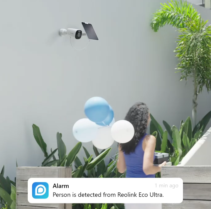 ARGUS-ECO-ULTRA 2PK - Reolink 4K Outdoor Battery Camera,2.4/5GHz Dual-Band WiFi,Reolink Solar Panel,up to 128G Micro SD card Range