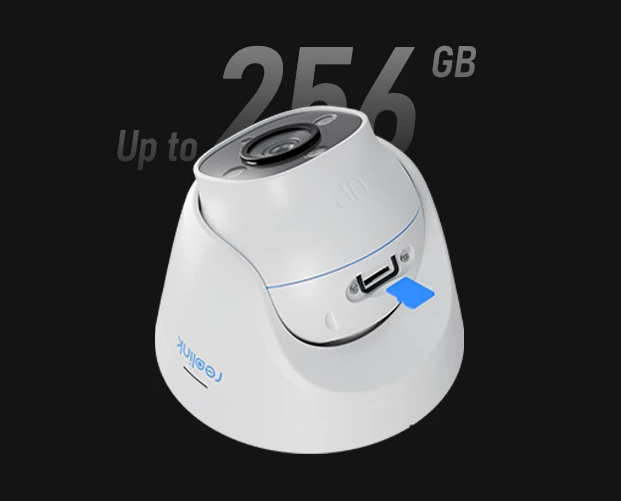 P334 - Reolink 4K 8MP Outdoor Turret POE Camera up to 256G Micro SD card Range
