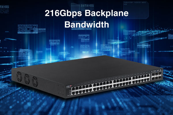 EDIMAX GS-5654PLXV2 - 54 Port Gigabit PoE+ Long Range Web Smart Switch