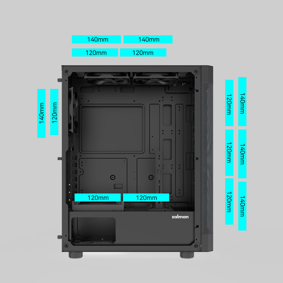 I4 BLACK - Zalman I4 ATX Mid Tower Case Black