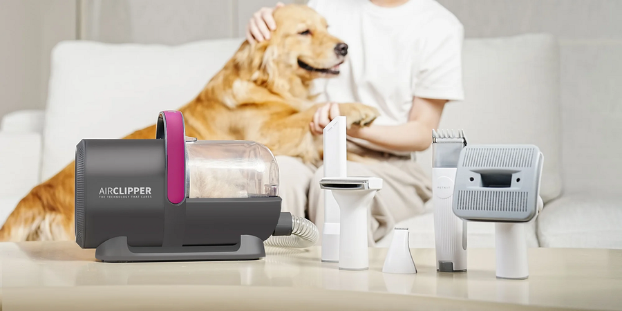 Petkit FurWaker 5-in-1 Pet Grooming Kit (AirClipper) includes 5 Professional Grooming and Vacuum Tools, Snag-free & Smooth Cutting Experience