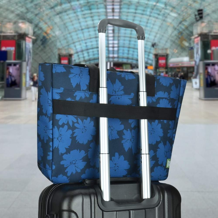 Evol EVR152 - Generation Earth Artisan Recycled Tote Bag – Blue Flower