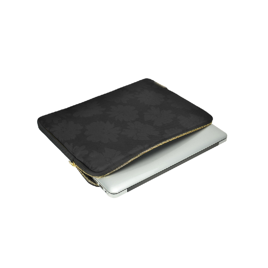 Evol EVR134 - Generation Earth Artisan Recycled 13.3"-14.1" Laptophülle – Schwarze Blume