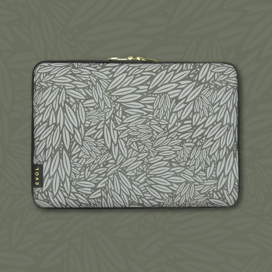Evol EVR129 - Generation Earth Artisan Laptoptasche aus Recyclingmaterial 13.3"-14.1" – Blätter