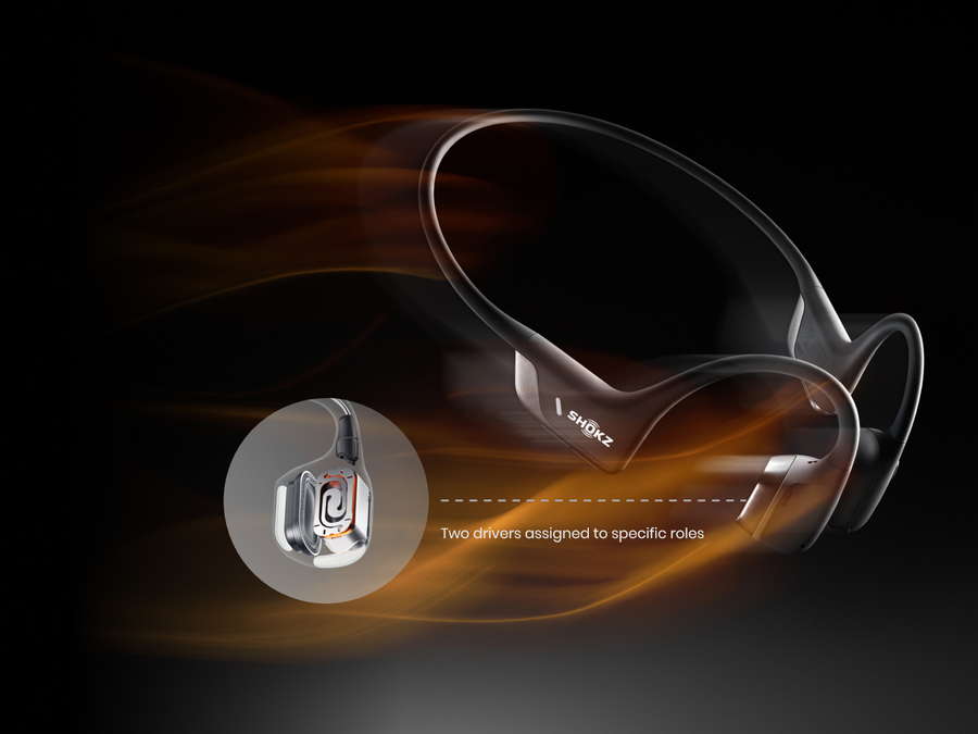 Shokz OpenRun Pro 2 Mini Wireless Open-Ear Bone Conduction Sports Headphones - Orange