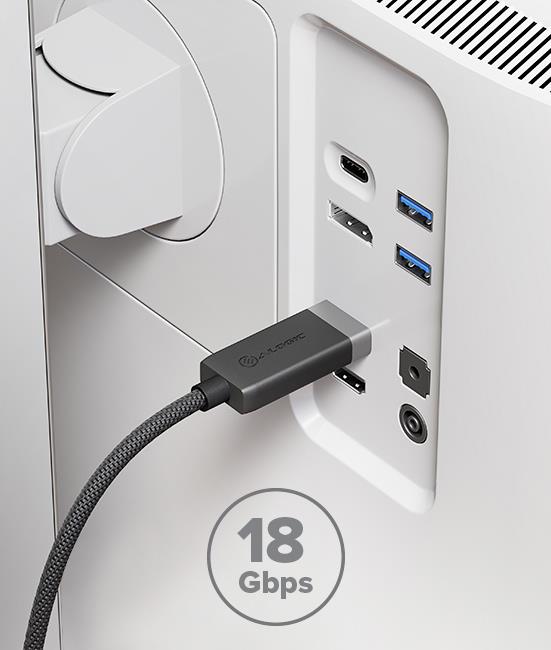 FUCHD2-SGR - ALOGIC Fusion Series USB-C auf HDMI Kabel