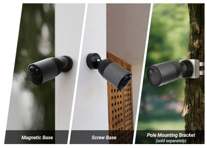 EZVIZ  BC1c AOV 8MP/4K Outdoor Wire-Free Battery Camera with Spotlight - 3 Pack