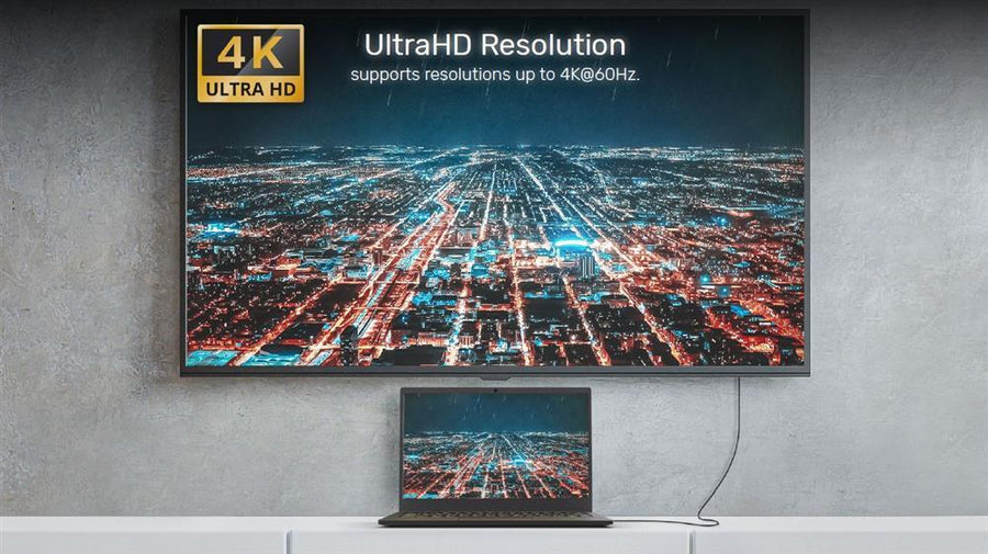 Unitek V1423A - 1.8m 4K USB-C to HDMI cable. Premium Audio Video UltraHD. Gold Plated Connectors.