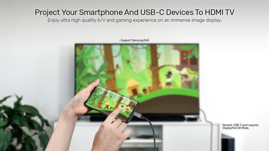 Unitek V1423A - 1.8m 4K USB-C to HDMI cable. Premium Audio Video UltraHD. Gold Plated Connectors.
