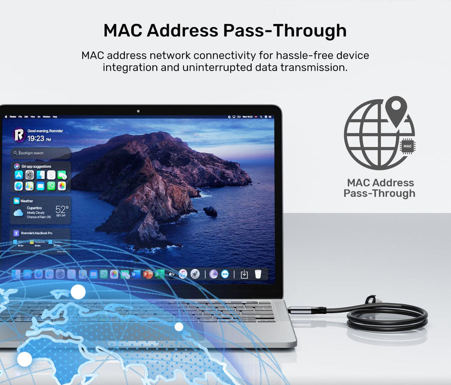 C18148AGY01-3M - 3m USB-C to RJ45 High-Speed 1Gbps Ethernet Cable. Connect PC Direct to Router