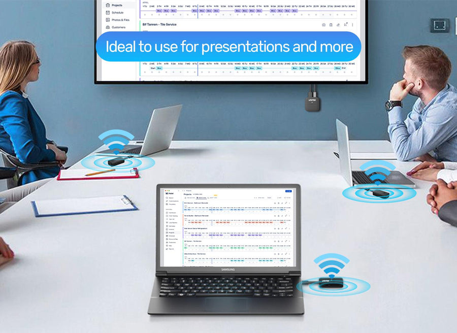 Unitek V1184A - USB-C Wireless HDMI Extender Kit. Res up to 1920x1080@60Hz