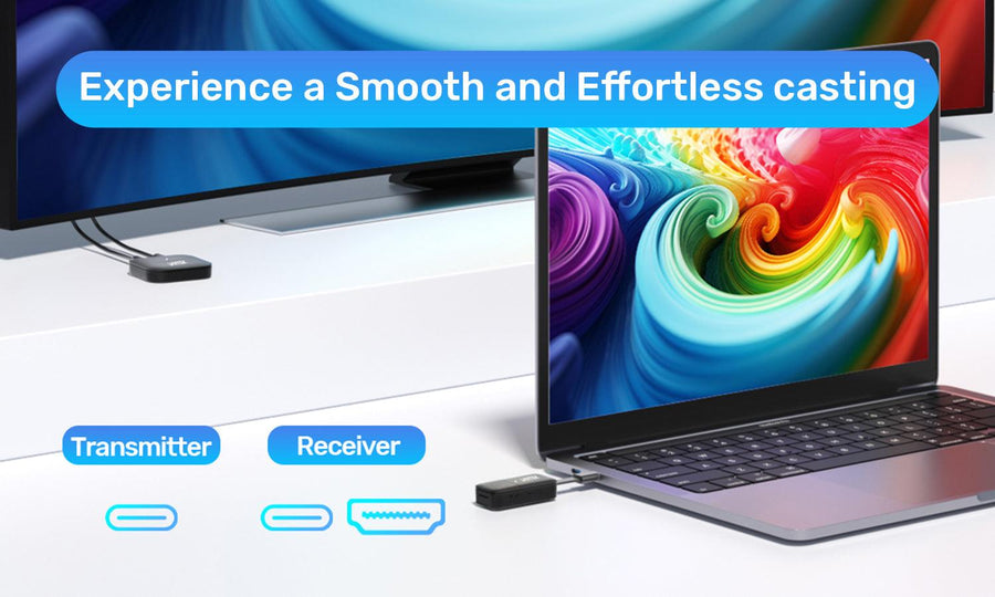 Unitek V1184A - USB-C Wireless HDMI Extender Kit. Res up to 1920x1080@60Hz