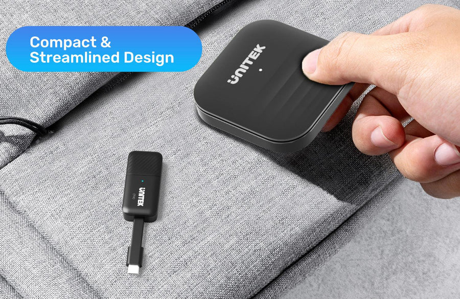 Unitek V1184A - USB-C Wireless HDMI Extender Kit. Res up to 1920x1080@60Hz