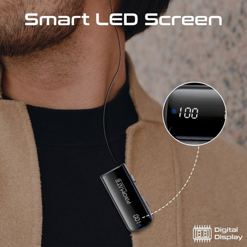 Promate MONOFLIX-BT - Mono Bluetooth Earphone w/ Dynamic HD Sound & Built-in Mic Retract Earphone