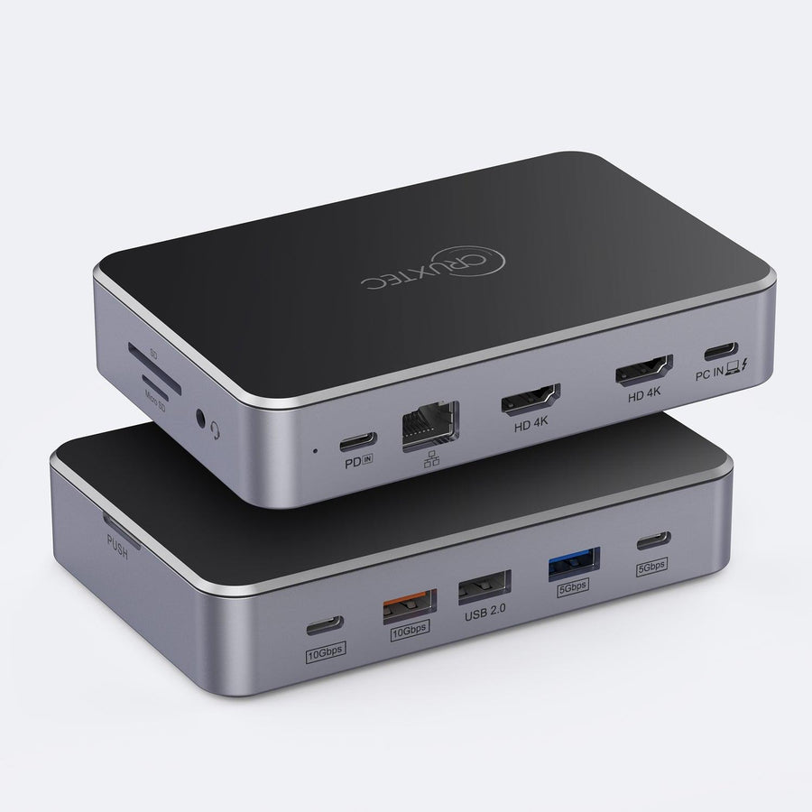 Cruxtec  CDK14-SG 14-in-1 USB-C 100W Docking Station with Built-in M.2 Slot support upto 4TB -