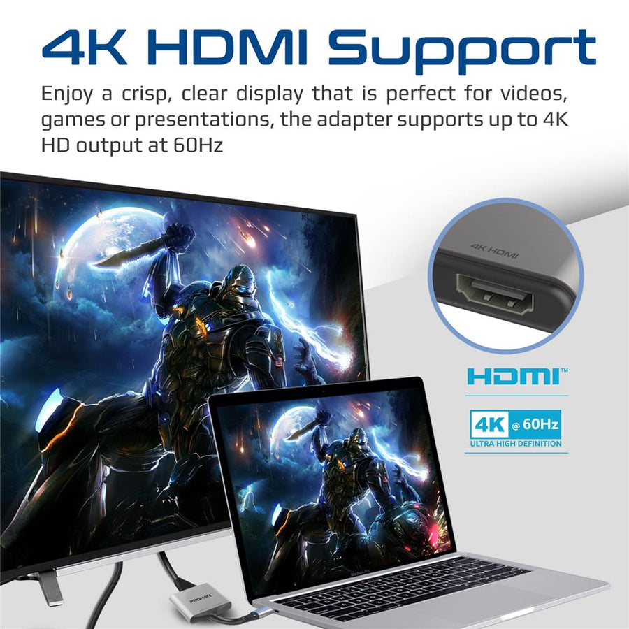 Promate MEDIALINK-H2 - 4K USB-C Connector to Dual HDMI Adapter.