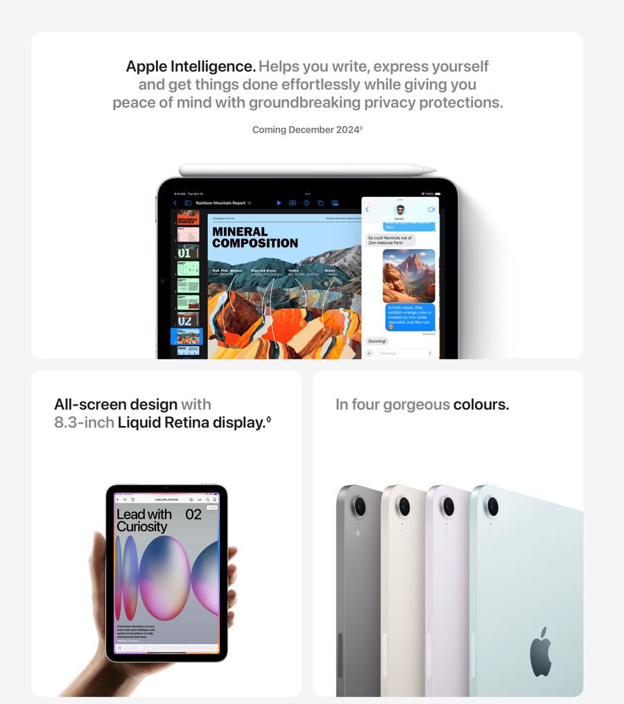 MXPP3X/A - Apple iPad mini Wi-Fi + Cellular 128GB - Blue