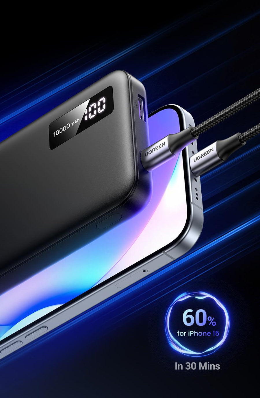 UG-25742 - UGREEN 10000mAh Two-way Fast Charging Po