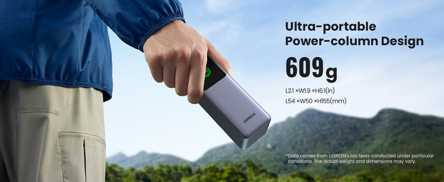 UG-35525B - UGREEN Nexode 25000mAh 200W 3-Ports Power Bank USB-C Laptop Charger - Black