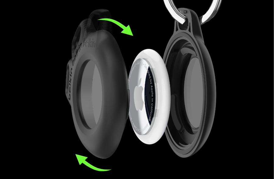 Belkin MSC014BTBK - WATERPROOF AIRTAG HOLDER+KEY RING 2PK