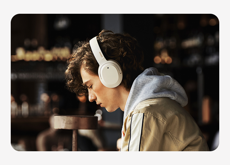 Edifier  W820NB Plus Wireless Over-Ear Noise-Cancelling Headphones - Ivory
