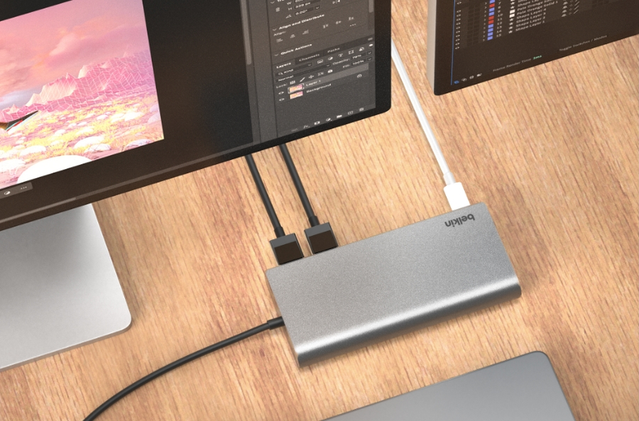 Belkin Connect  Universal USB-C 8-in-1 Dual Display Core Hub
