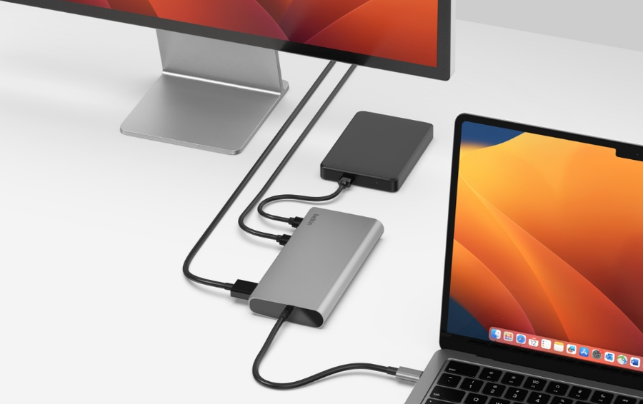 Belkin Connect  Universal USB-C 8-in-1 Dual Display Core Hub