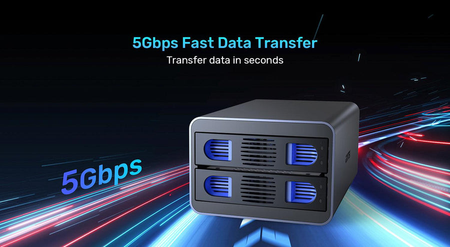 Unitek S1308B - 2-Bay RAID External HD Enclosure. Supports RAID 1 both 2.5'' & 3.5'' SATA HDD