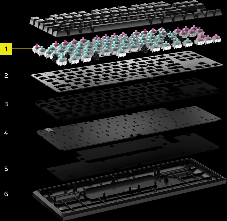 CH-911911G-NA - CORSAIR K70 PRO TKL HIGH PERFORMANCE HALL EFFECT RAPID TRIGGER GAMING KEYBOARD - BLACK