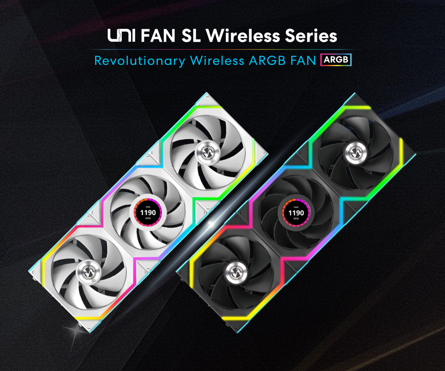 Lian Li UNI FAN SL Wireless 120 - 3 Packed White, L-Wireless Controller Included