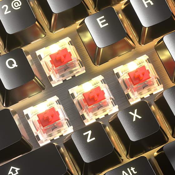 CH-914901E-NA - CORSAIR K70 CORE TKL WIRELESS RGB MLX RED V2 SOUND DAMPENING ROTARY DAIL GAMING KEYBOARD