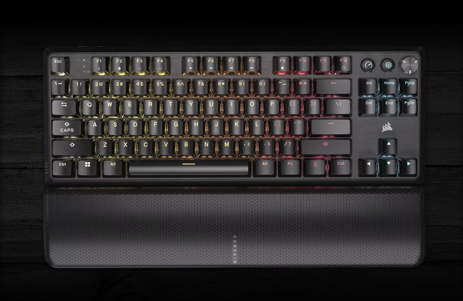 CH-914901E-NA - CORSAIR K70 CORE TKL WIRELESS RGB MLX RED V2 SOUND DAMPENING ROTARY DAIL GAMING KEYBOARD