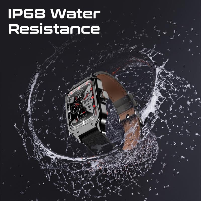 Promate XWATCH-RM-BLK - IP68 Smartwatch w/ 1.78'' Curved Display & BT Calling Fitness Tracker Pedometer