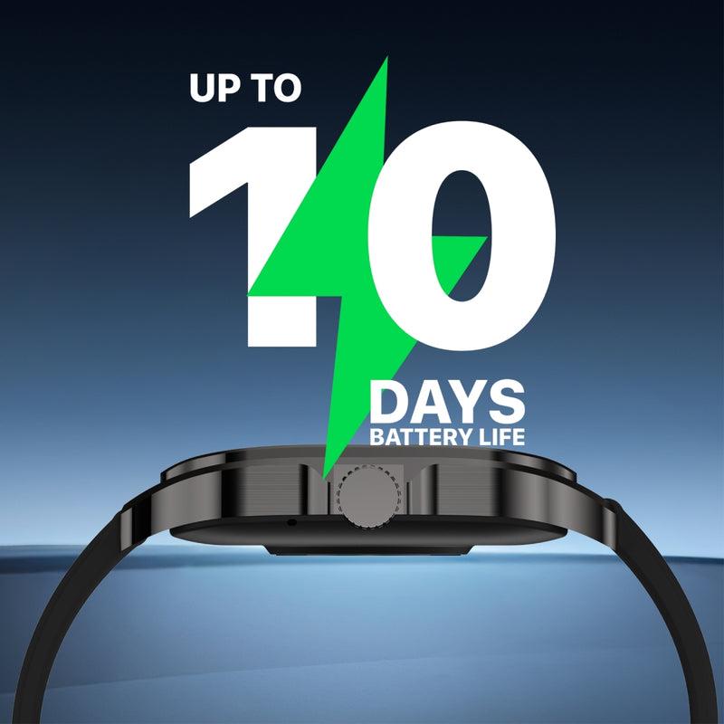 Promate XWATCH-RM-BLK - IP68 Smartwatch w/ 1.78'' Curved Display & BT Calling Fitness Tracker Pedometer