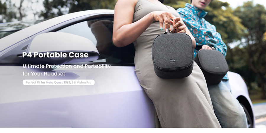 Kiwi Design   for META Oculus Quest 2 / 3 / Vision Pro P4 Portable Carry Soft Case
