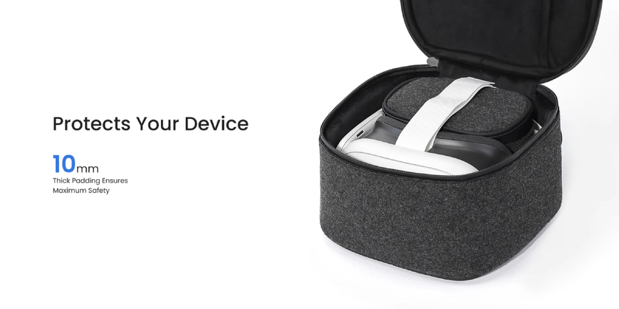 Kiwi Design   for META Oculus Quest 2 / 3 / Vision Pro P4 Portable Carry Soft Case