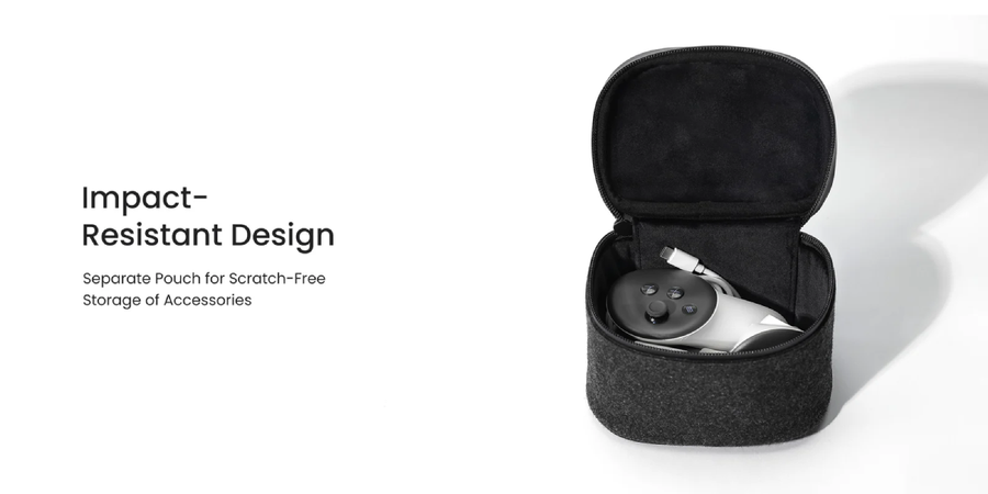Kiwi Design   for META Oculus Quest 2 / 3 / Vision Pro P4 Portable Carry Soft Case