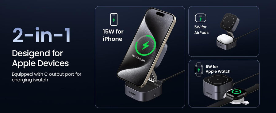 UG-35316 - Ugreen  2-in-1 Magnetic Wireless Charger
