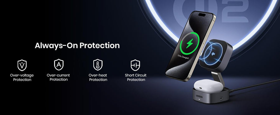 UG-35316 - Ugreen  2-in-1 Magnetic Wireless Charger