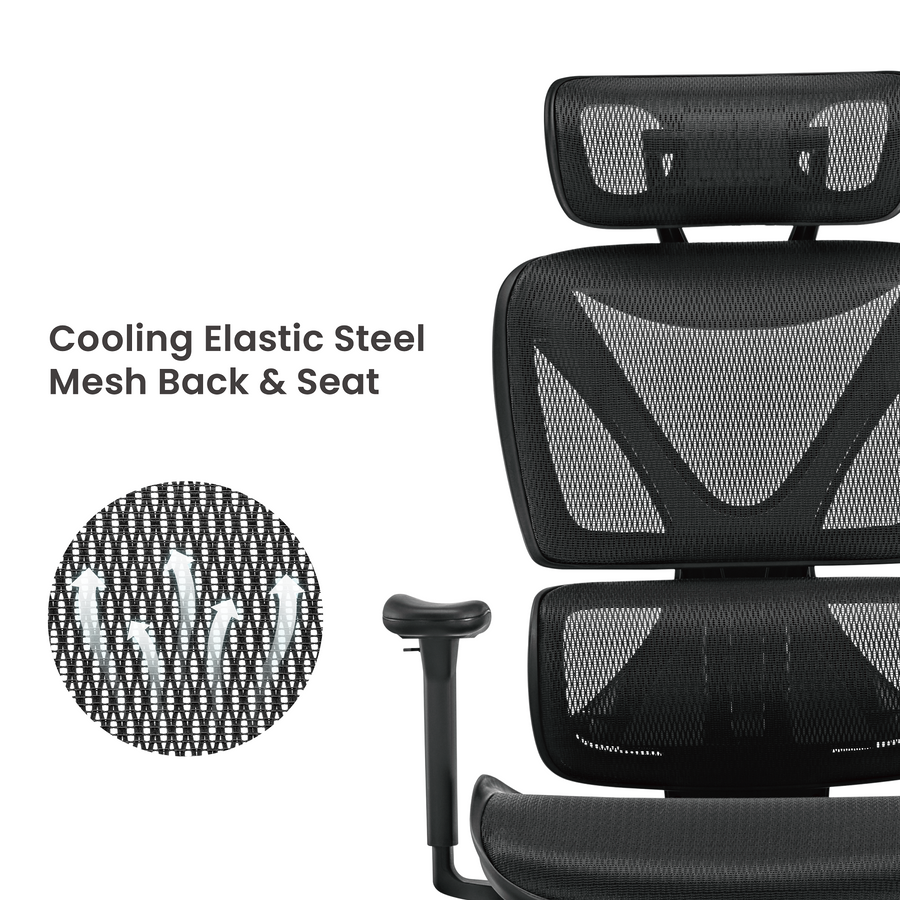 BRATECK CH05-31 - SpineX Ergonomic Office Chair w/ Posture Enhancement