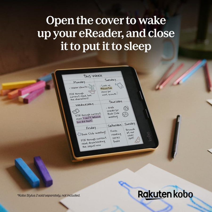 N428-AC-YL-E-PU - KOBO LIBRA COLOUR BUTTER YELLOW SLEEPCOVER