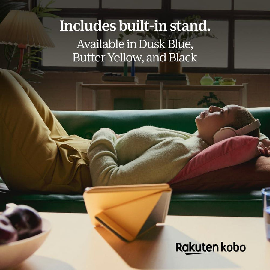 N428-AC-YL-E-PU - KOBO LIBRA COLOUR BUTTER YELLOW SLEEPCOVER