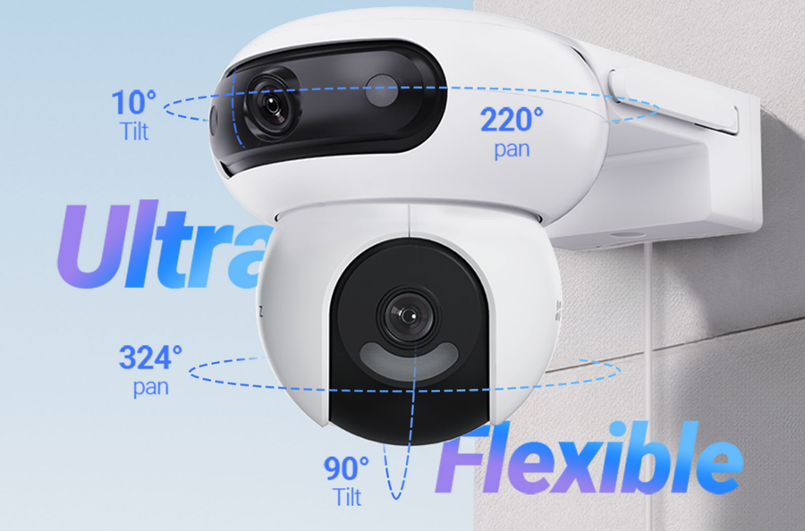 EZVIZ H90-4MP - H90 4MP (2K+) Outdoor Dual PT WiFi Wired Camera (4MP+4MP). Dual Rotations