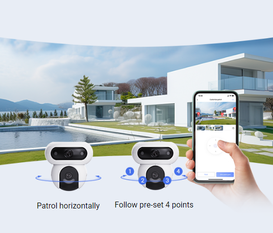 EZVIZ H90-4MP - H90 4MP (2K+) Outdoor Dual PT WiFi Wired Camera (4MP+4MP). Dual Rotations