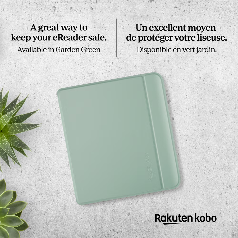 N428-AC-GR-O-PU - KOBO LIBRA COLOUR GARDEN GREEN BASIC SLEEPCOVER