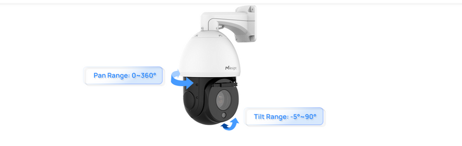 MS-C5341-X30PE - Milesight 30X AI 5MP High Speed PTZ Dome Network IP Camera - Multi Cable Out