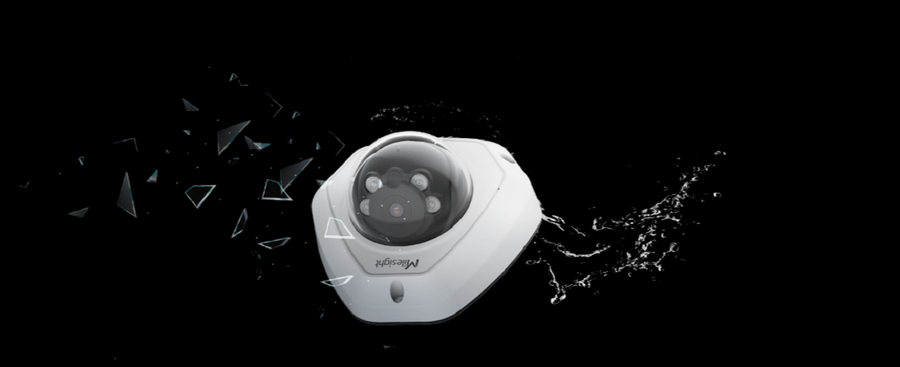MS-C5373-PD - Milesight 5MP NDAA AI Vandal-proof Mini Dome Network Camera - Cable Out
